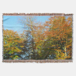 Herbstleaves & Blauer Himmel - Personalisiert Decke