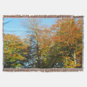 Herbstleaves & Blauer Himmel - Personalisiert Decke