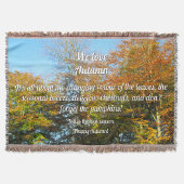 Herbstleaves & Blauer Himmel - Personalisiert Decke