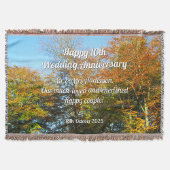 Herbstleaves & Blauer Himmel - Personalisiert Decke