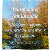 Herbstleaves & Blauer Himmel - Personalisiert Duschvorhang