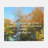 Herbstleaves & Blauer Himmel - Personalisiert Fleecedecke