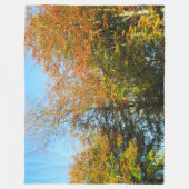 Herbstleaves & Blauer Himmel - Personalisiert Fleecedecke (Vorderseite)