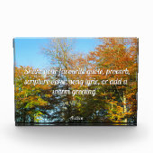 Herbstleaves & Blauer Himmel - Personalisiert Fotoblock (Vorderseite)