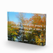 Herbstleaves & Blauer Himmel - Personalisiert Fotoblock (Rechts)