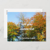 Herbstleaves & Blauer Himmel - Personalisiert Postkarte (Vorne/Hinten)