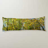 Herbstleaves & Blauer Himmel - Personalisiert Seitenschläferkissen (Rückseite)