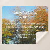 Herbstleaves & Blauer Himmel - Personalisiert Sherpadecke