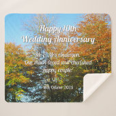 Herbstleaves & Blauer Himmel - Personalisiert Sherpadecke