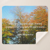 Herbstleaves & Blauer Himmel - Personalisiert Sherpadecke