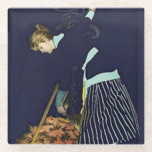 Herbstleaves Bonfire von C Coles Phillips Glasuntersetzer