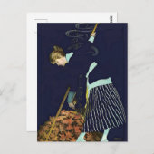 Herbstleaves Bonfire von C Coles Phillips Postkarte (Vorne/Hinten)