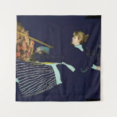 Herbstleaves Bonfire von C Coles Phillips Wandteppich (Vorderseite (Horizontal))