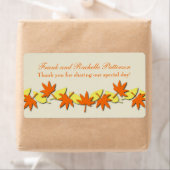 Herbstleaves Border Wedels Labels, orange/gelb (Insitu)