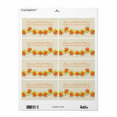 Herbstleaves Border Wedels Labels, orange/gelb (Vorne)