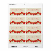 Herbstleaves Border Wedels Labels, rot/orange (Vorne)