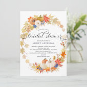 Herbstleaves-Brautparty Einladung (Stehend Vorderseite)