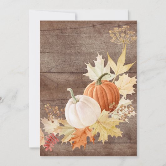 Herbstleaves-Brautparty Einladung (Rückseite)