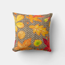 Herbstleaves Burlap Kissen