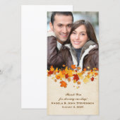 Herbstleaves Dankeskarte (Vorne/Hinten)