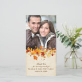 Herbstleaves Dankeskarte (Stehend Vorderseite)