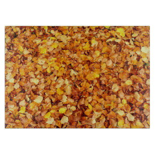 Herbstleaves dekoratives Glasscherbrett Schneidebrett