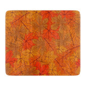 Herbstleaves dekoratives Glaszuschnitt Schneidebrett (Vorderseite)