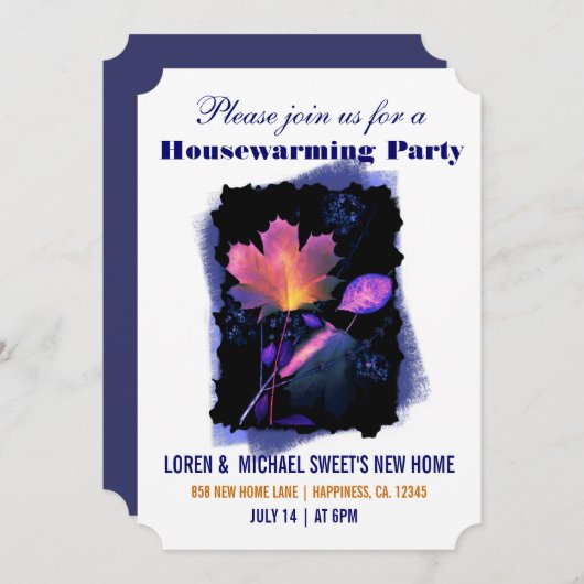 Herbstleaves Einladung (Vorne/Hinten)