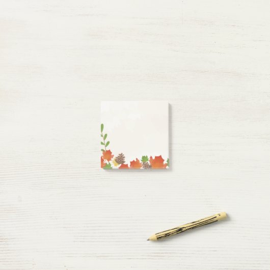 Herbstleaves | Erntedank Fall | Sticky Notepad Post-it Klebezettel (Auf Schreibtisch)
