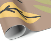 Herbstleaves Erntedank fallen grau-modern Geschenkpapier (Rolleneckpunkt)