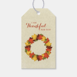 Herbstleaves Erntedank Wreath Geschenkanhänger