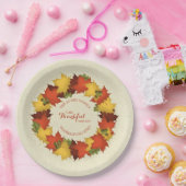 Herbstleaves Erntedank Wreath Pappteller (Party)