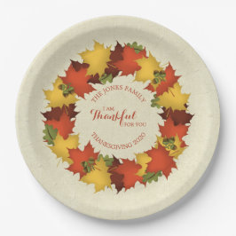 Herbstleaves Erntedank Wreath Pappteller