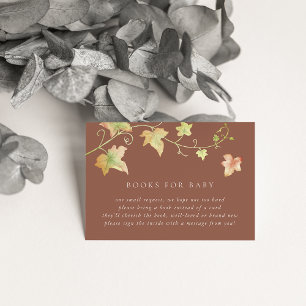 Herbstleaves Fall Baby Showbuchanfrage Begleitkarte
