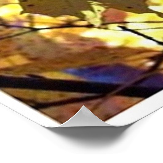 Herbstleaves Fall Bäume Sonnenschein Poster (Ecke)