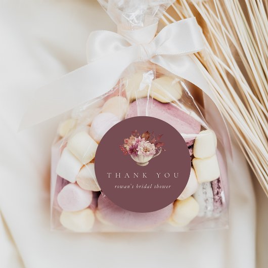 Herbstleaves Fall Brautparty Tee Gefallen Runder Aufkleber