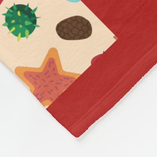 Herbstleaves Fall Objects Muster gemütliche Wetter Fleecedecke (Ecke)