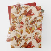 Herbstleaves Fall Red Gold Brown Geschenkpapier Set (Beispiel)