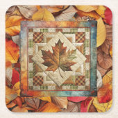 Herbstleaves Fallleaf Paper Untersetzer (Vorderseite)