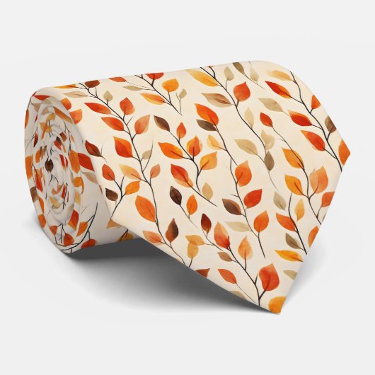 Herbstleaves Fallmuster Krawatte (Gerollt)