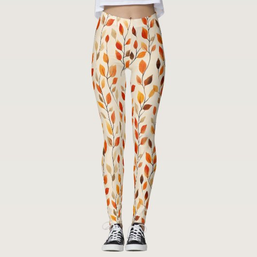 Herbstleaves Fallmuster Leggings (Vorderseite)