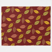 Herbstleaves Fleece Blanket (Vorderseite (Horizontal))