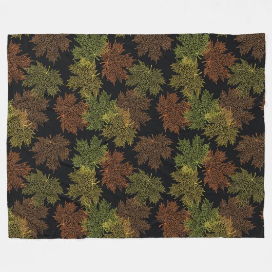 Herbstleaves Fleece Blanket (Vorderseite (Horizontal))