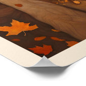 Herbstleaves Frauen mit Auburn Hair Herbstfarben Poster (Ecke)