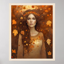 Herbstleaves Frauen mit Auburn Hair Herbstfarben