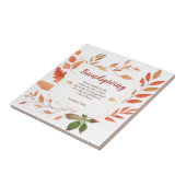 Herbstleaves Friendsgiving-Erntedank Fliese (Seite)