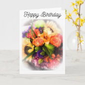 Herbstleaves Geburtstag Karte (Gelbe Blume)