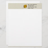 Herbstleaves gelb briefbogen (Vorne/Hinten)