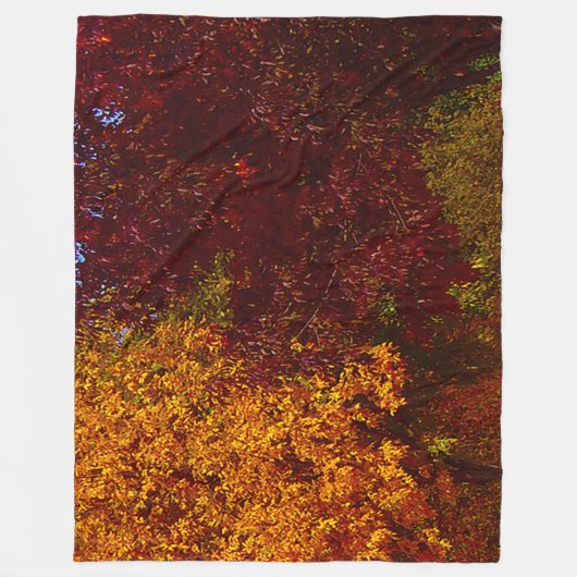 Herbstleaves Gelb und Lila, ZSSPG Fleecedecke (Vorderseite)