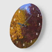 Herbstleaves Gelb und Lila, ZSSPG Große Wanduhr (Winkel)